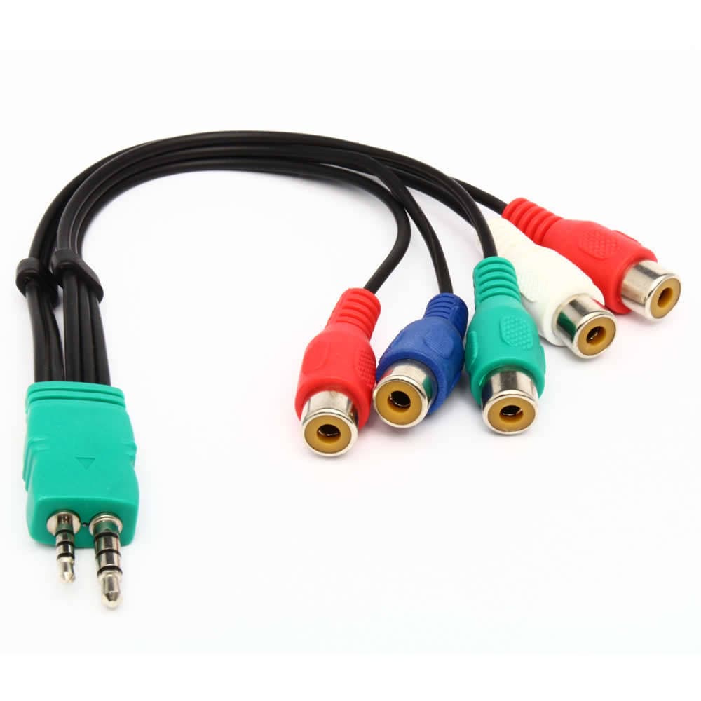 Cabo AV Adaptador Componente Compatível Tv Samsung Led Lcd P1 P2 5 Rca