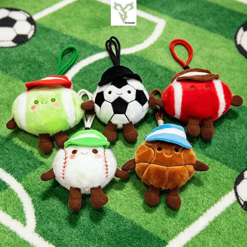 Rytanda Futebol , Basquete , Rugby , Bilhar , Ping Pong , Pingente De Pelúcia , Bola De Simulação Fofa , Chaveiro , Aces