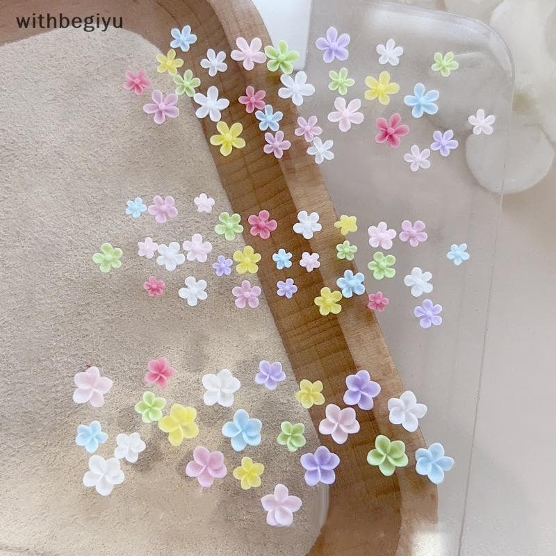 dfd 50 Peças Mistura Colorida Cinco Flores Pétalas Amuletos De Unhas Decorações Solon Ferramentas De Manicure