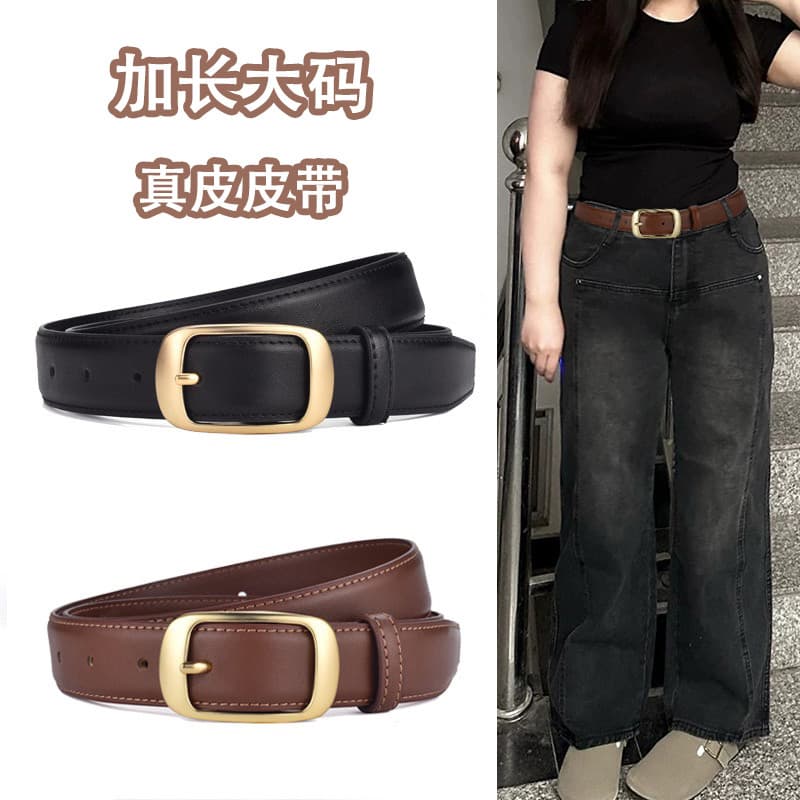 Extra gordo extra grande plus size gordura mm extra longo feminino couro genuíno plus size cinto novo estilo verão pino
