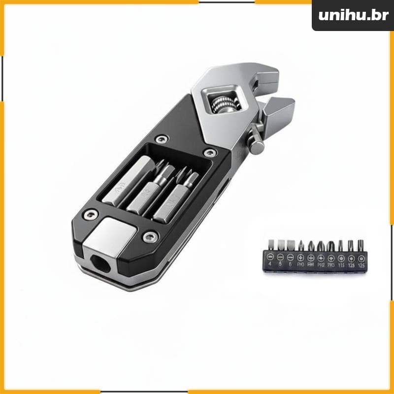[Unihu] Chave Ajustável De Aço Inoxidável Ferramenta Manual Dobrável Versátil De Torque Pequena Para Viagens Domésticas