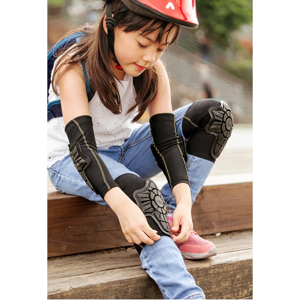 Spike esportes joelheiras cotoveleiras crianças ciclismo ao ar livre patinação equilíbrio bicicleta resistente a choques