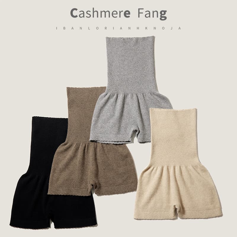 Fangcijia puro Cashmere quente cintura proteção barriga cintura alta Shorts feminino quente palácio quente estômago estr