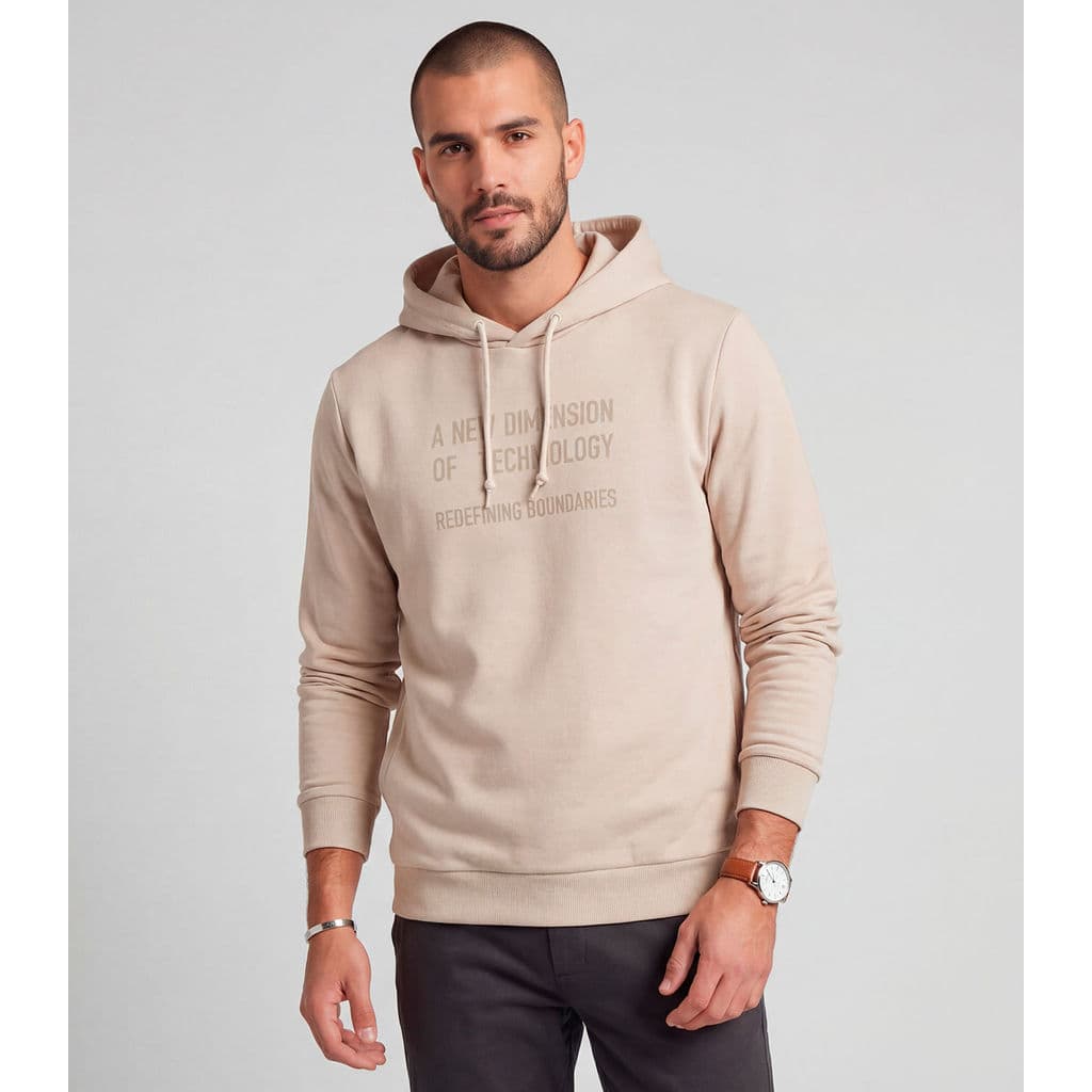 Moletom Masculino Moletom Com Capuz Diametro Bege