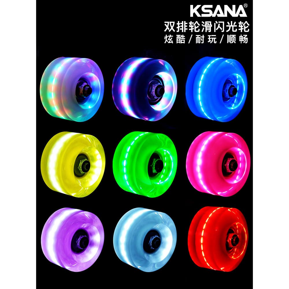 KSANA KSANA KSANA Patins Rodas piscantes Patins Rodas luminosas Rodas de fileira dupla dedicadas luminosas Whe