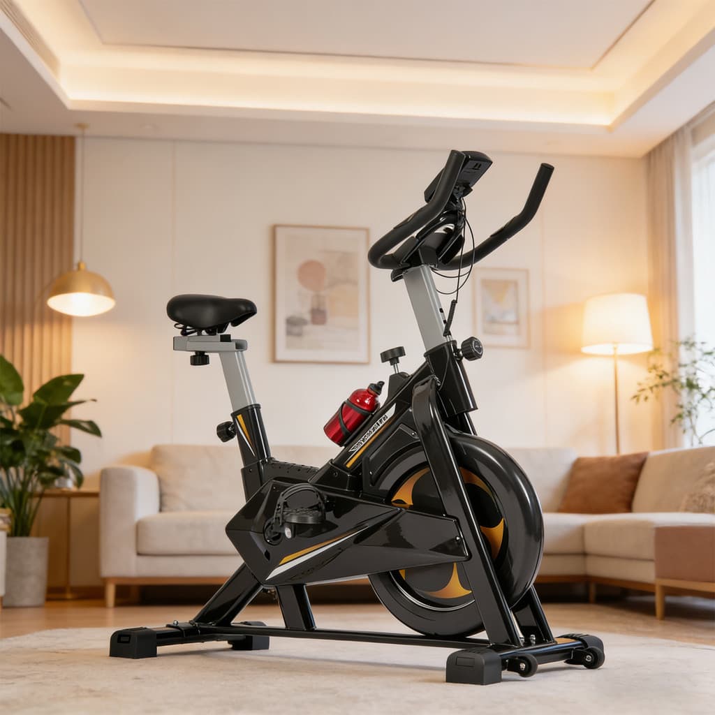 Bicicleta Spinning Profissional 20KG Silenciosa Dual Belt Academia Fitness 150KG