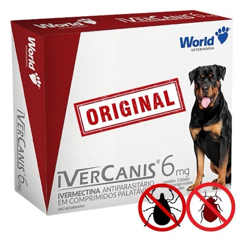 Ivercanis Remédio Carrapato Pulgas para Cães 4 Comprimidos Pronta Entrega