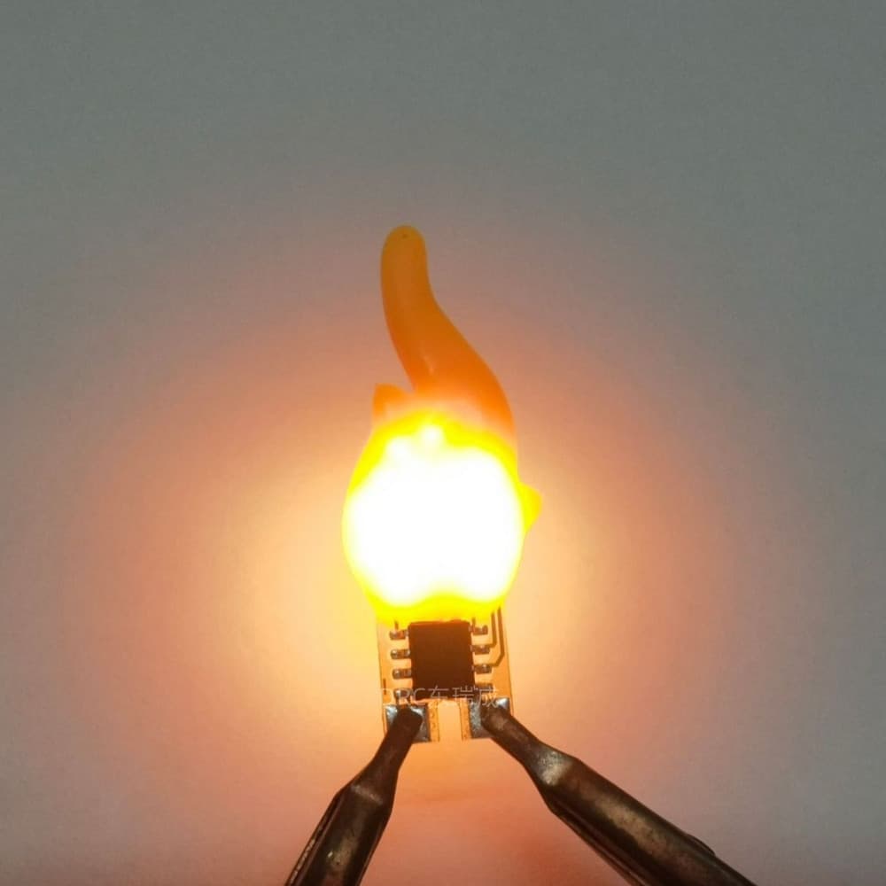 Lâmpada De Filamento LED Em Forma De Chama 3V Destacada-Design Artístico Irregular Para Simulação De Vela Realista E Ilu