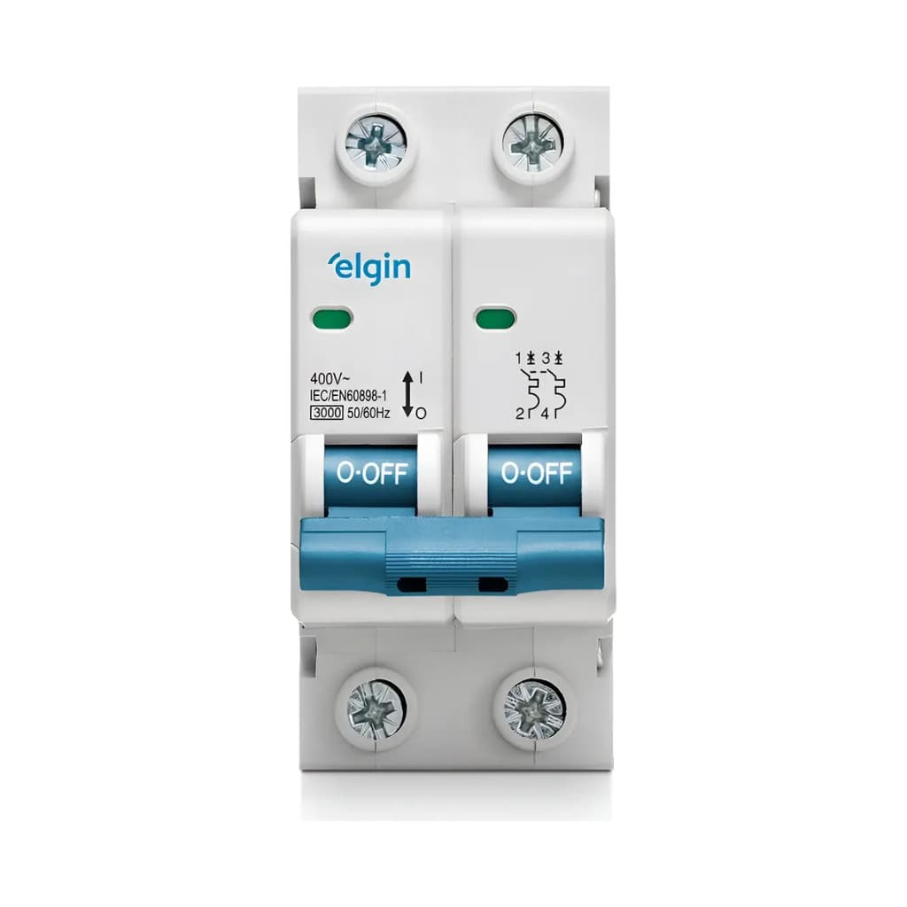 Mini Disjuntor Elgin DEP3-2C50 Bipolar 2P 50A