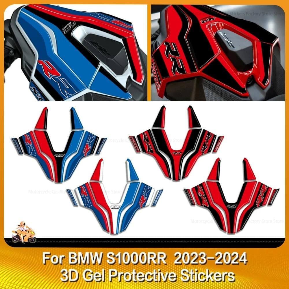 Adesivo De gel 3D Para Assento Traseiro , Carenagem , Decalque BMW M1000RR S1000RR M1000 RR 2023 2024 , Proteção De Pint