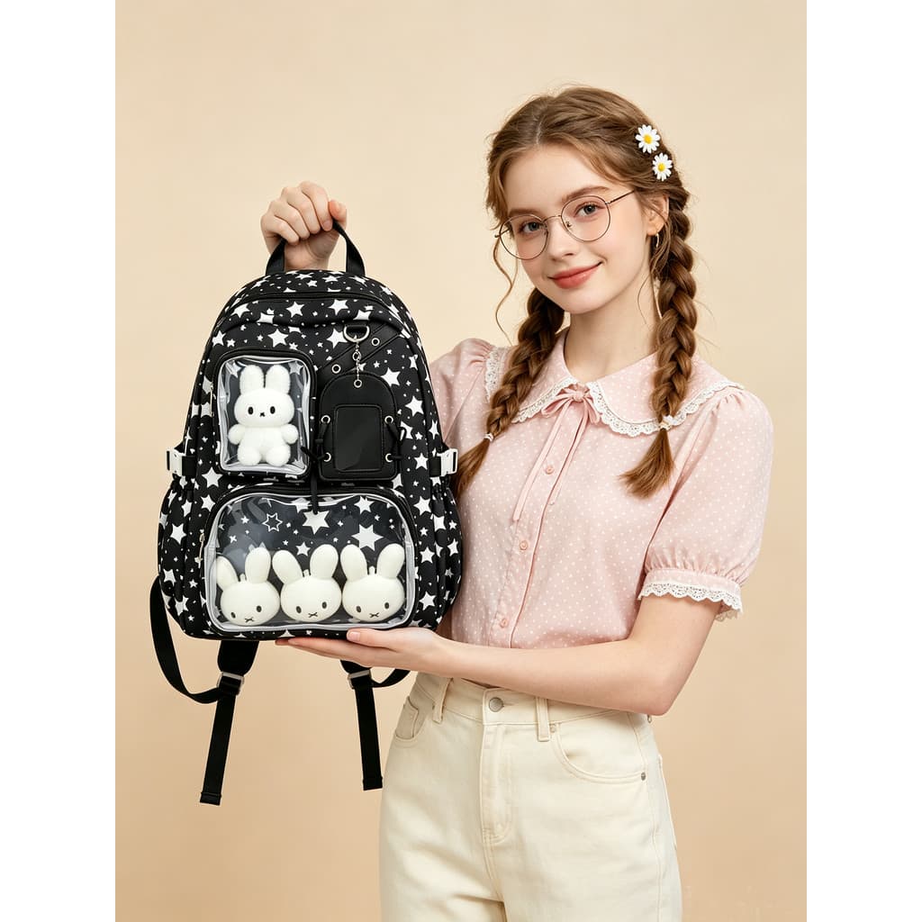 Saco de dor feminino saco de escola júnior estudante do ensino médio feminino 2026 novo estilo moda All-Match mochila gr