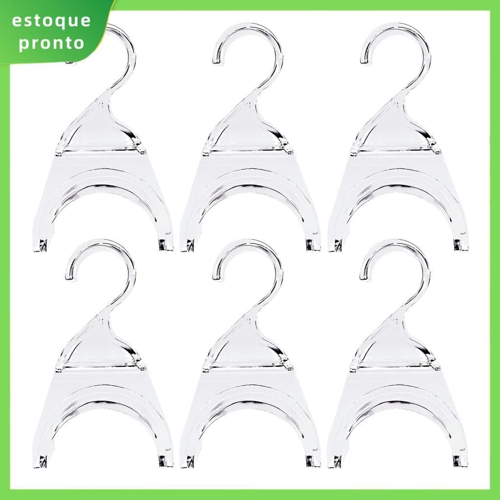 6 Pçs Acrílico Bolsa Gancho Prático Claro Cabide Elegante Organizador Armário Saco Para SHOPSKC7280