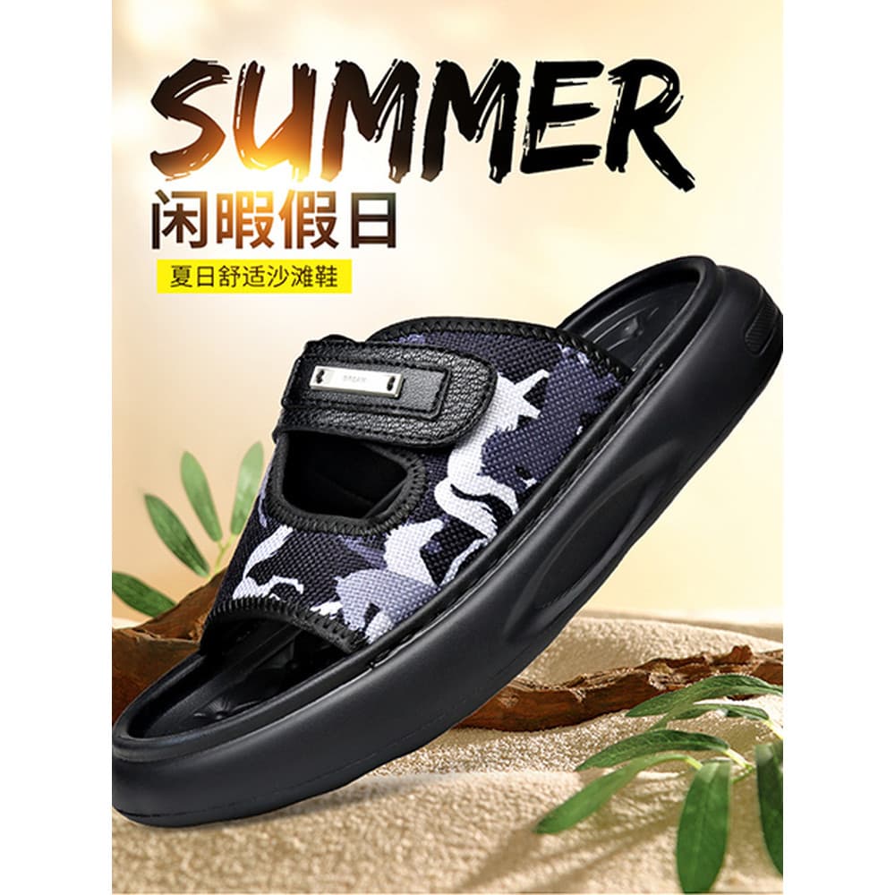 Sandálias masculinas slip-On chinelos 2026 verão novo estilo Casual sola grossa jovens estudantes desgaste exterior anti