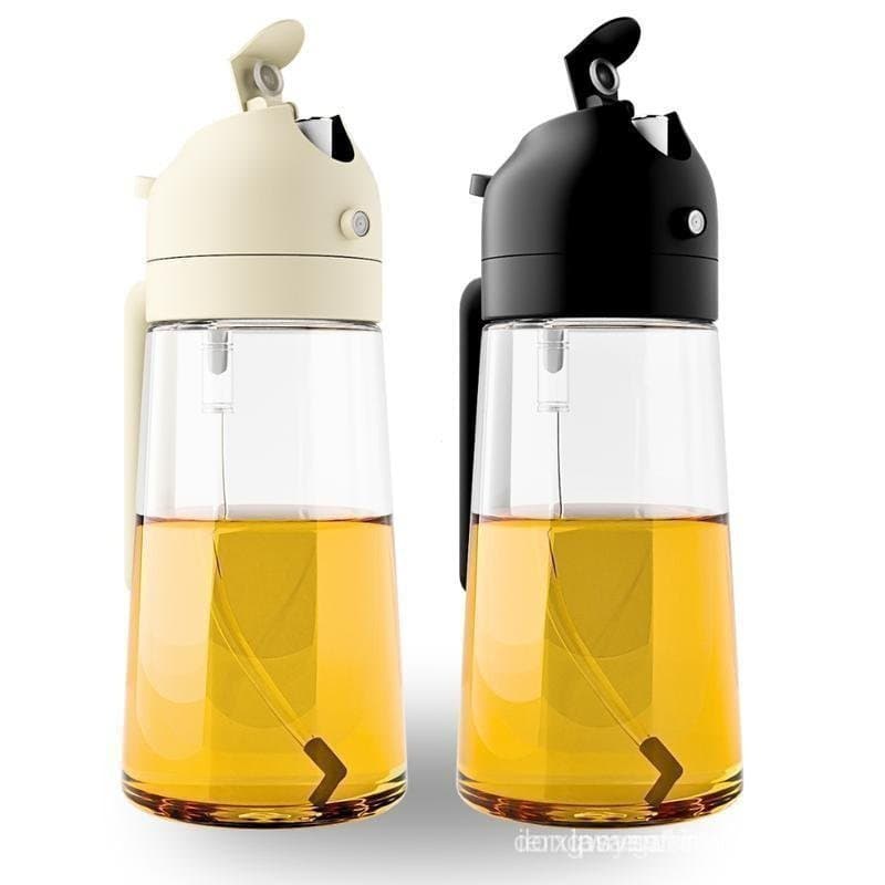 Conjunto de 2 Frascos Pulverizadores de Azeite Savory para Cozinhar - Pulverizadores de Vidro Reutilizáveis de 470ml em