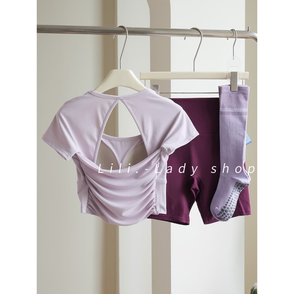 Yoga Wear terno feminino 2026 novo estilo ginásio dedicado treinamento de corrida superior tênis Badminton esportes mang