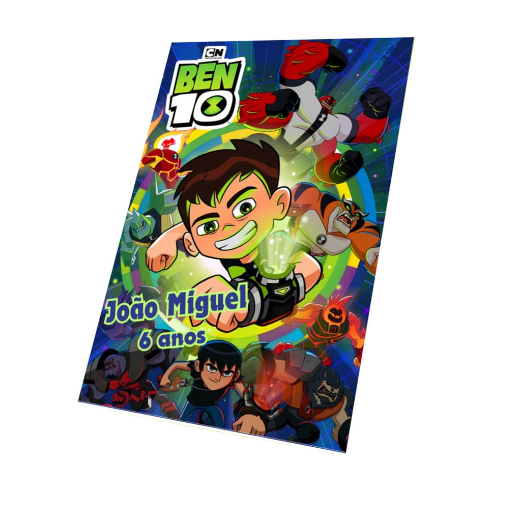 Kit Livrinhos para Colorir Ben 10 Lembrancinha Personalizada com Nome e Idade