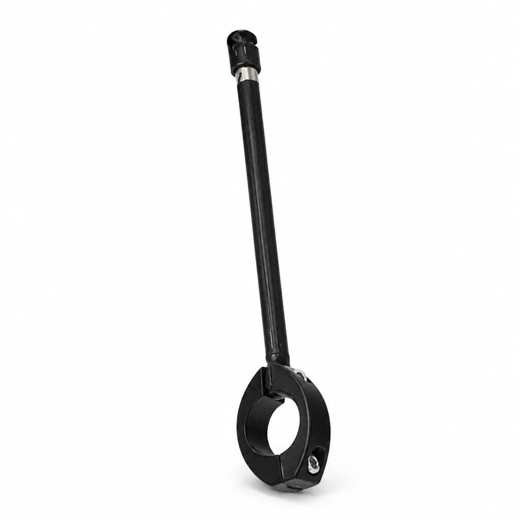 Antena Corta Pipa Retrátil para Moto em Aço Inox Anti Cerol com Fixação no Guidão