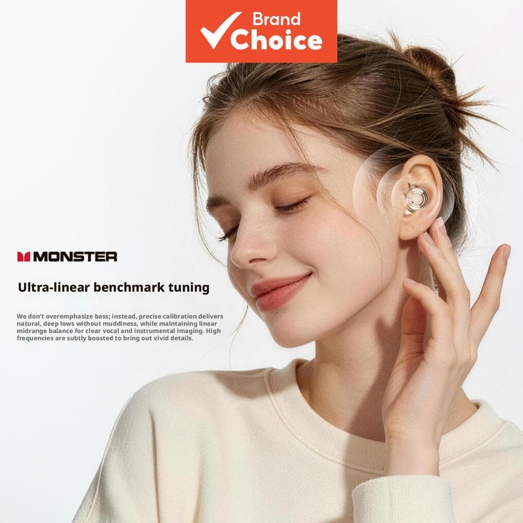 Monster AO8 Fones De Ouvido TWS Sem Fio Bluetooth ANC + ENC Para Dormir À Prova D'água Música Uso Diário Viagem Commute