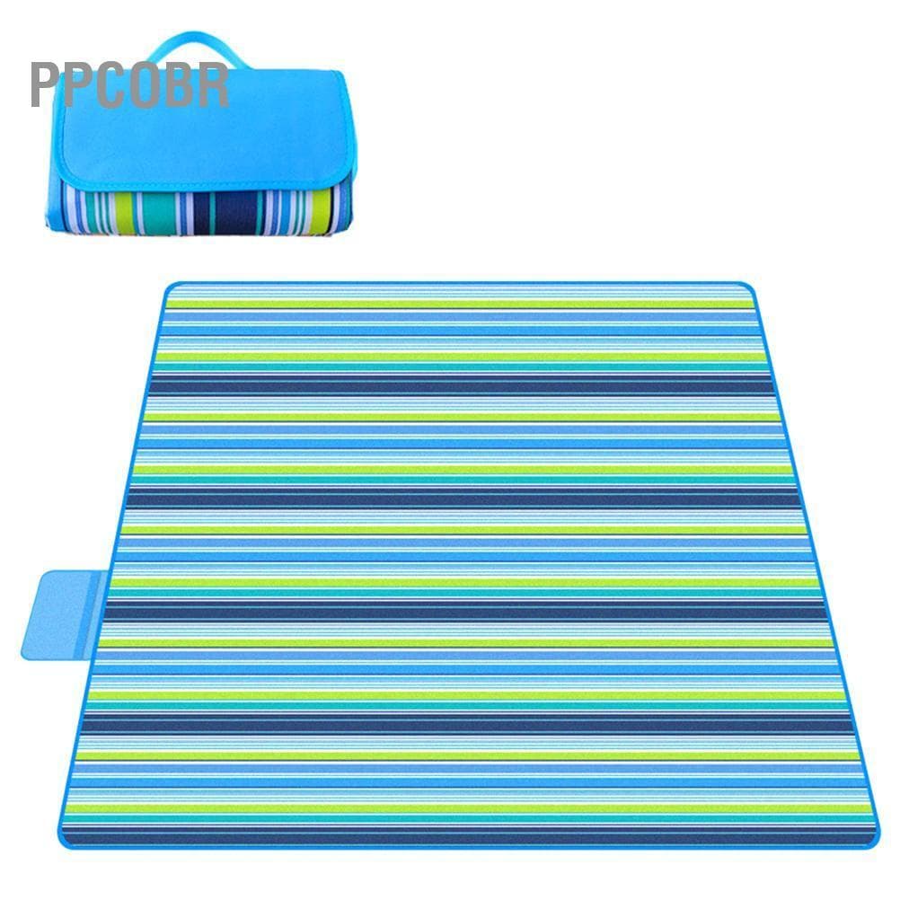 Ppcobr Cobertor grande para piquenique à prova d\'água ao ar livre para camping 200x190cm Tapete de praia dobrável em
