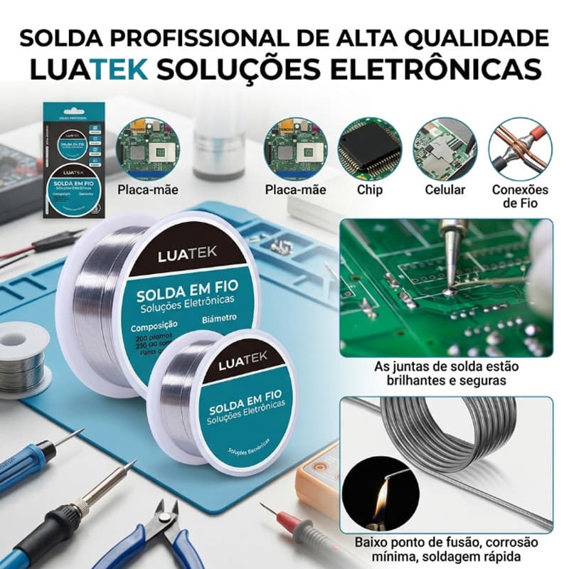 Solda Estanho 150g Profissional para Soldar Fio Arame para Ferro de Soldar Soldagem
