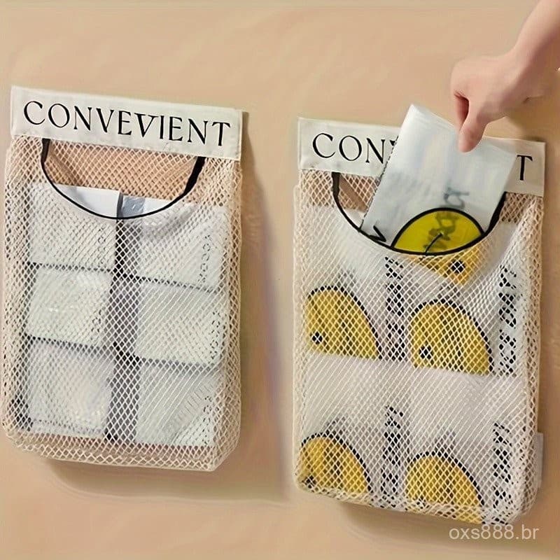 Conjunto de 1 a 5 peças de prateleiras de armazenamento montadas na parede que economizam espaço, adequadas para sacos p