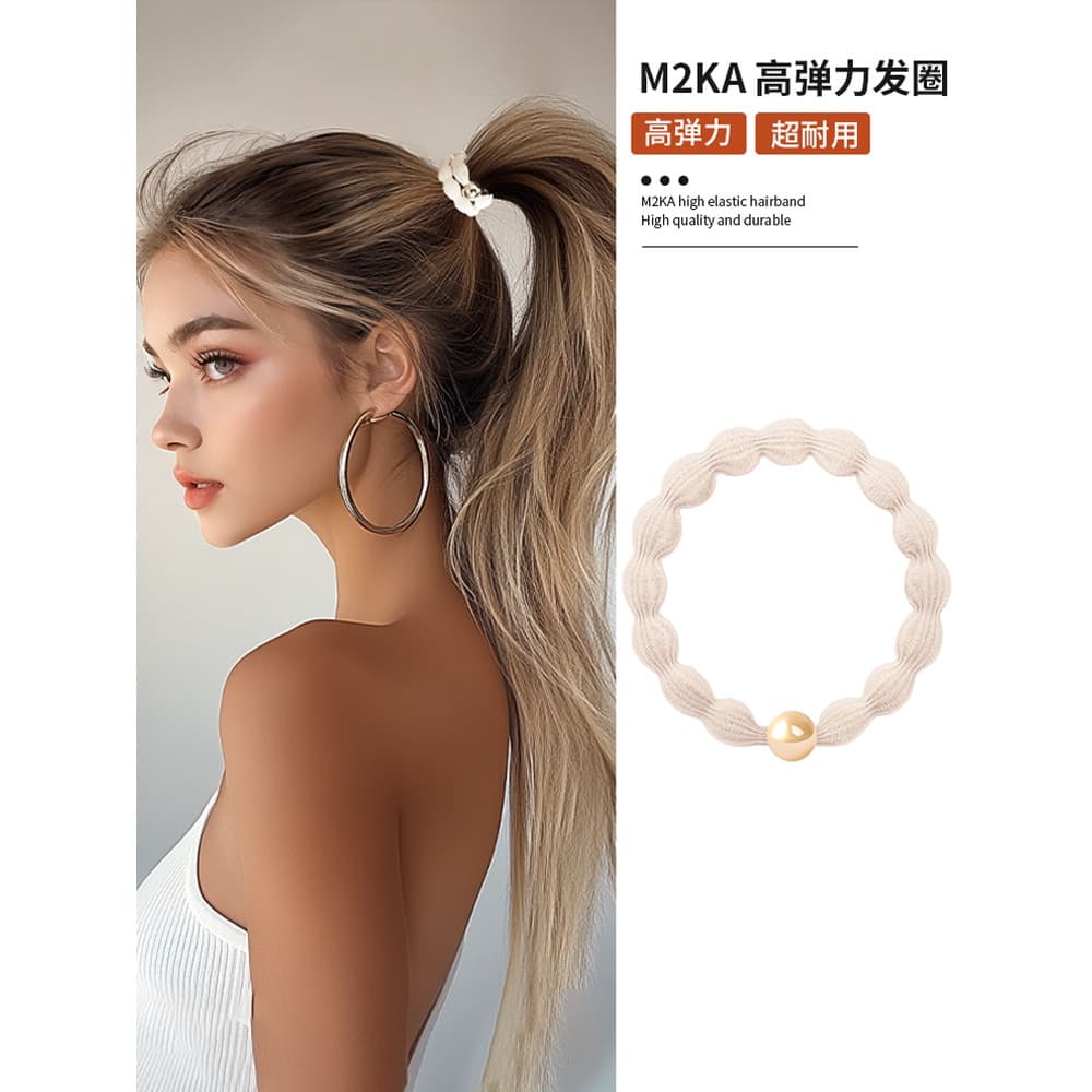 M2KA Doudou laço de cabelo feminino alta elasticidade durável faixa de borracha high-End sentir não machuca o cabelo esp