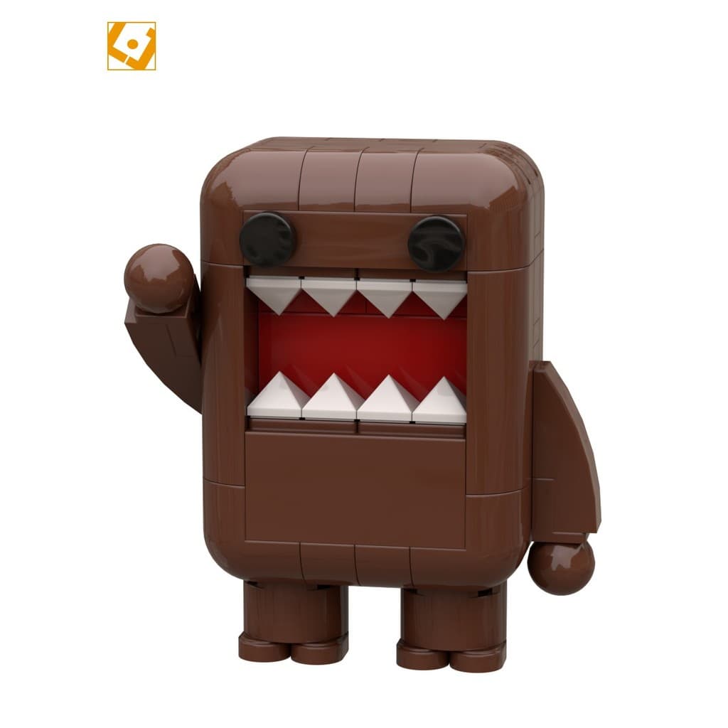 Leju Island Heart Selection Blocos de construção MOC Tama-kun Domo _ Kun Boneca montada enfeites de brinquedo DC God Wor