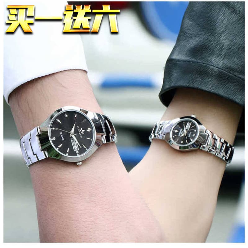 relogio feminino relogio feminino luxo Relógio feminino calendário duplo luminoso à prova dwaterproof água estudante hig