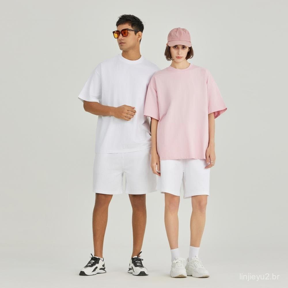 Camiseta Masculina Algodão Puro , Cor Sólida Manga Curta Juventude