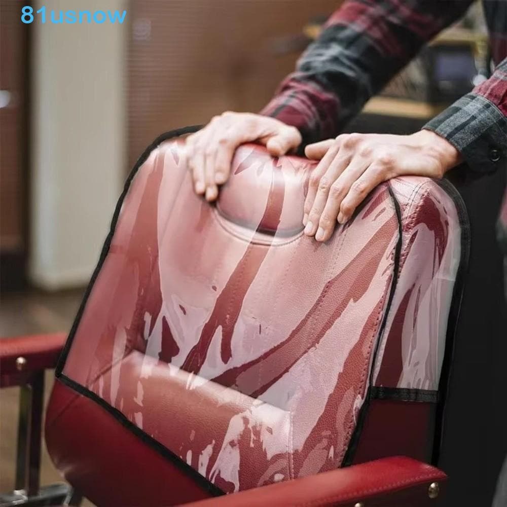 Capa Protetora Para Cadeira De Salão De Beleza , Transparente Antiincrustante Encosto De Barbeiro , Antiarranhões