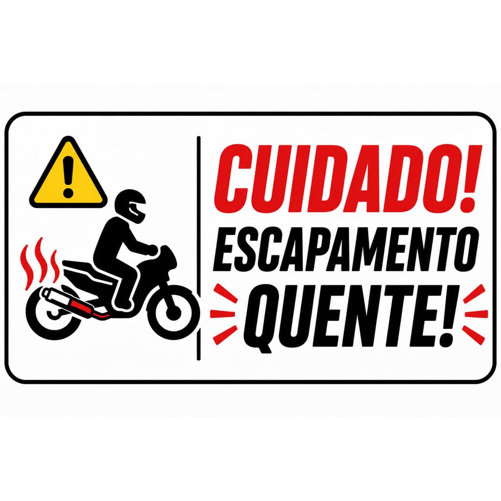 ADESIVO 13 CM PARA CARRO MOTO E CAMINHÃO IMPERMEAVEL ESCAPAMENTO QUENTE