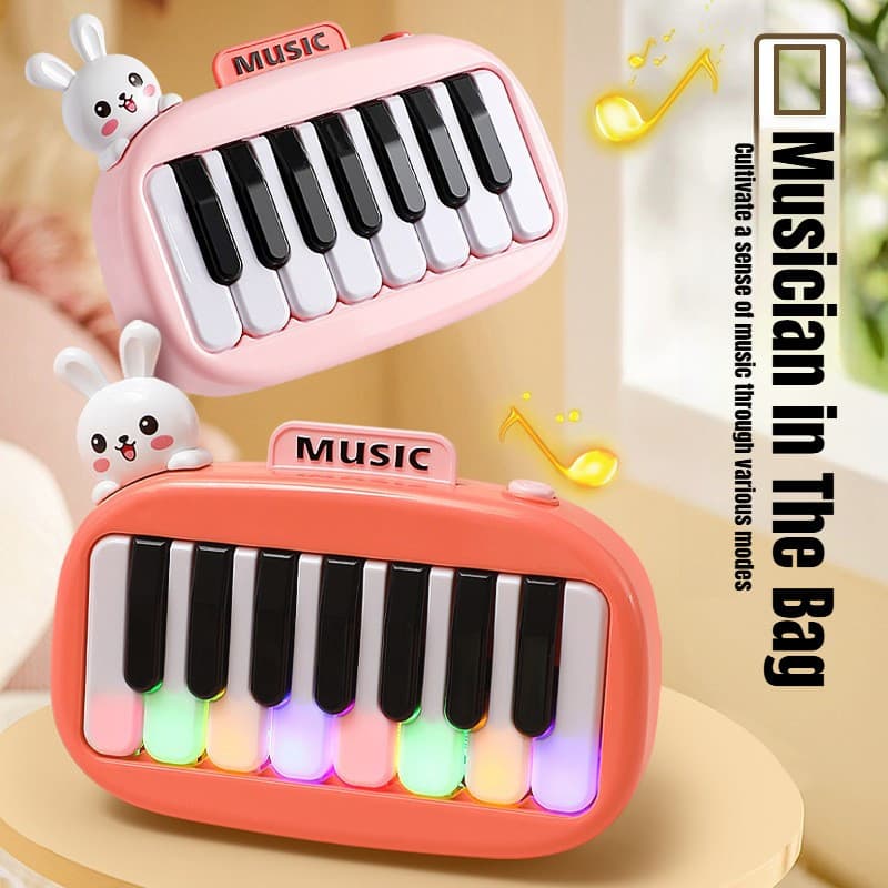 Teclado Eletrônico Infantil Bolso Mini Piano Multifuncional Jogável Brinquedo Musical Para Bebês
