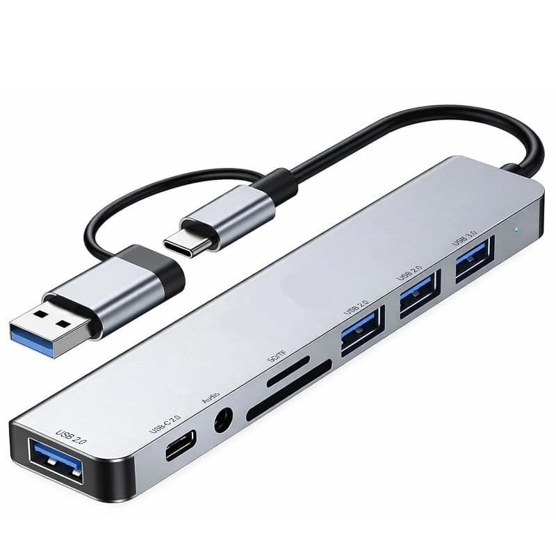 Hub USB C 8 em 2 Adaptador para MacBook Air M1 M2 HDMI 4K USB 3.0 SD TF P2 USB-C Dock Station LT-561