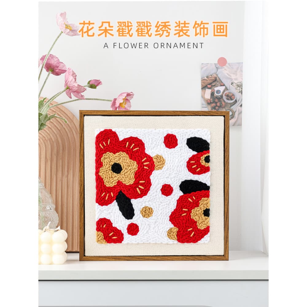 Retro flores russo carimbo bordado artesanal diy pacote de Material lã pinturas decorativas pinturas presentes caseiros