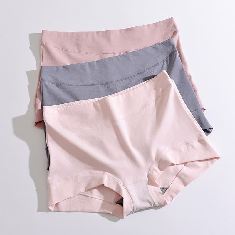 Nantong Suyi bens domésticos loja principal estilo japonês senhoras boxer briefs cor sólida algodão cintura alta estreit