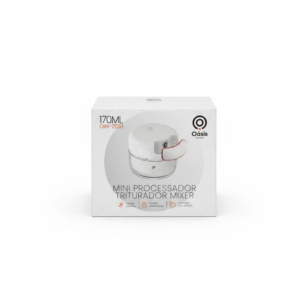 Mini Processador Triturador Mixer 170ml Oásis Market OIH-2551