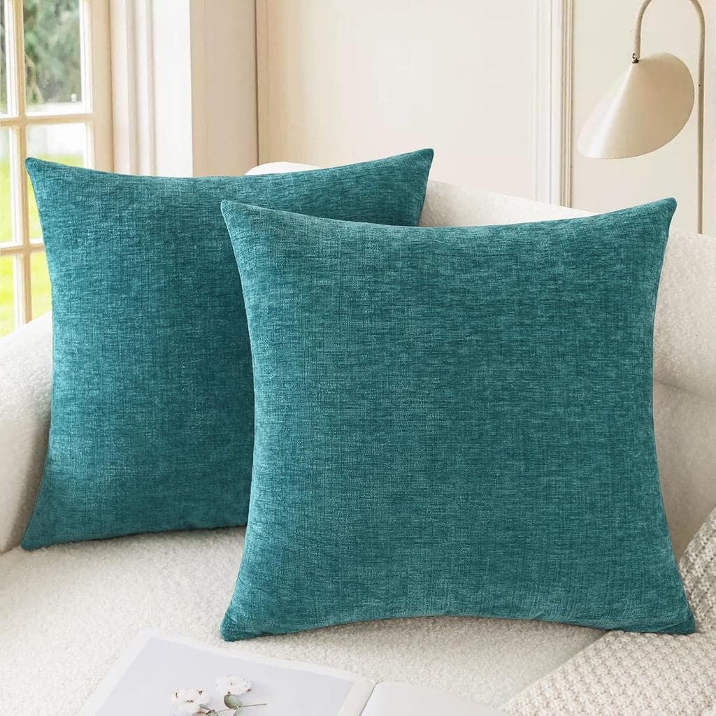 Capas de Almofada Decorativas CaliTime 20 X 20 Polegadas, Pacote com 2, Capas de Almofada Confortáveis em Chenille para