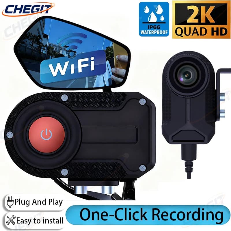 Motocicleta DVR 2K HD WiFi Com À Prova Dwaterproof Água IP66 MINI Câmera USB Gravador De Vídeo Mountain Bike Bicicleta L