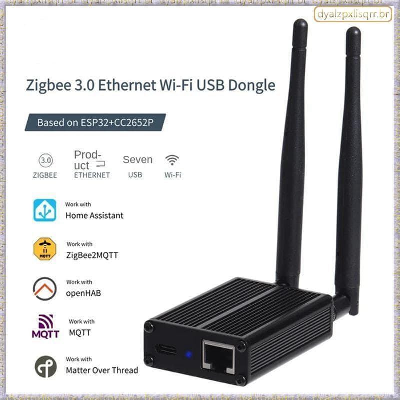 [Fsp] Zigbee3.0 Para ETH USB WiFi Gateway-52P Zigbee/Thread Dongle MQTT Home Assistant ZHA Coordenação De Fio Aberto
