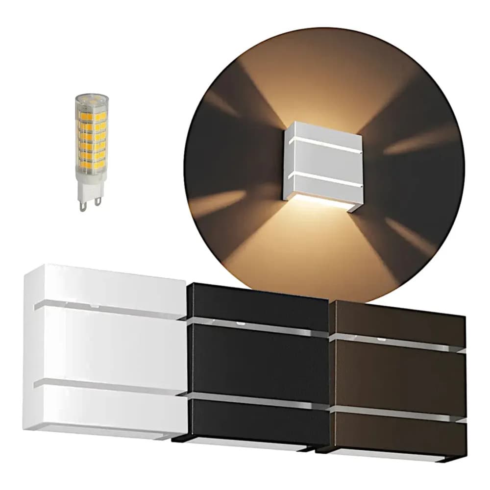 2x Luminária Arandela Slim Parede Muro LED Bivolt