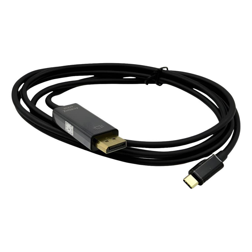 Cabo Usb 3.1 Type C Displayport 4k 1.8m Cor Preto