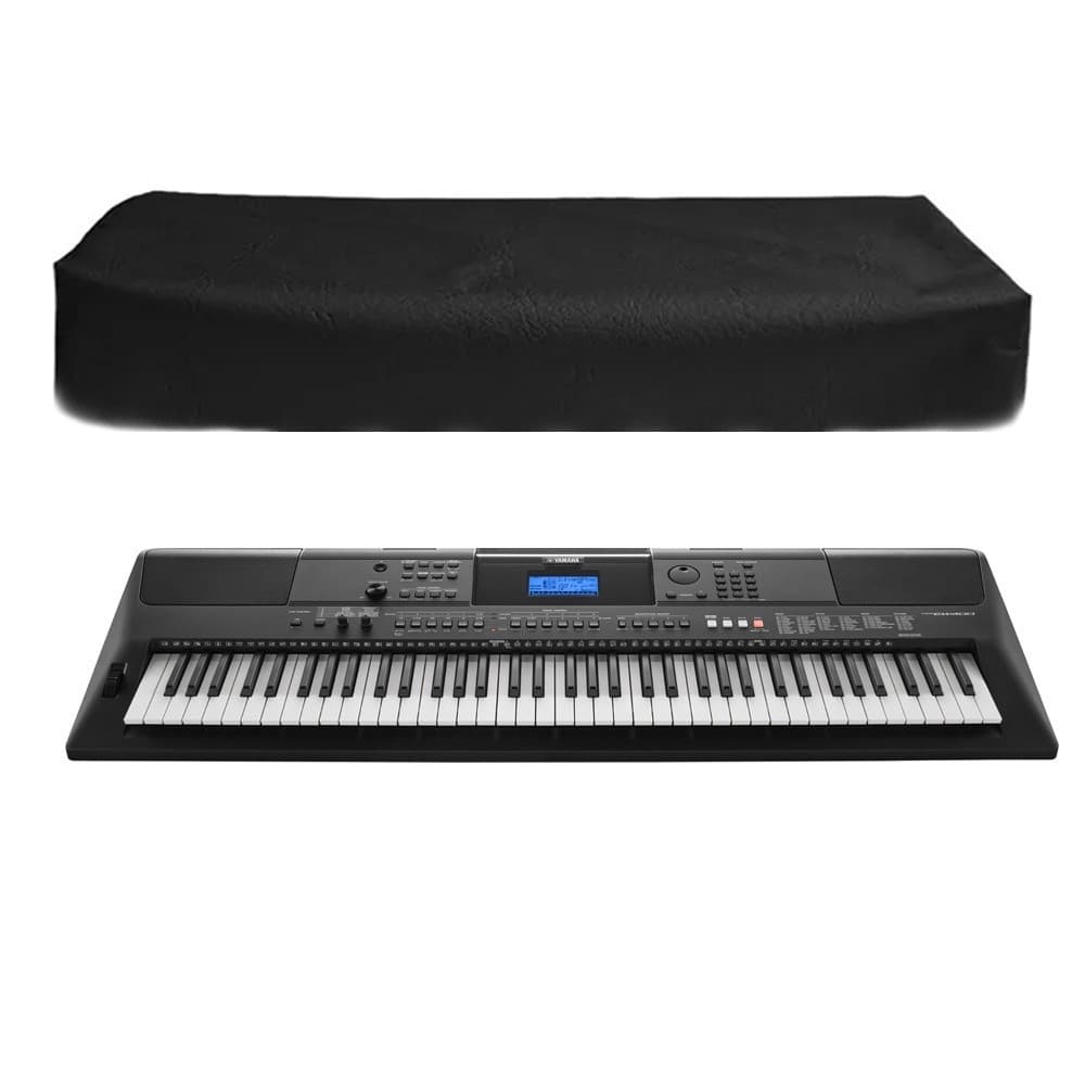 Capa Para Teclado Musical L92cm P27cm A8cm Preta Impermeável Flanelado Uv