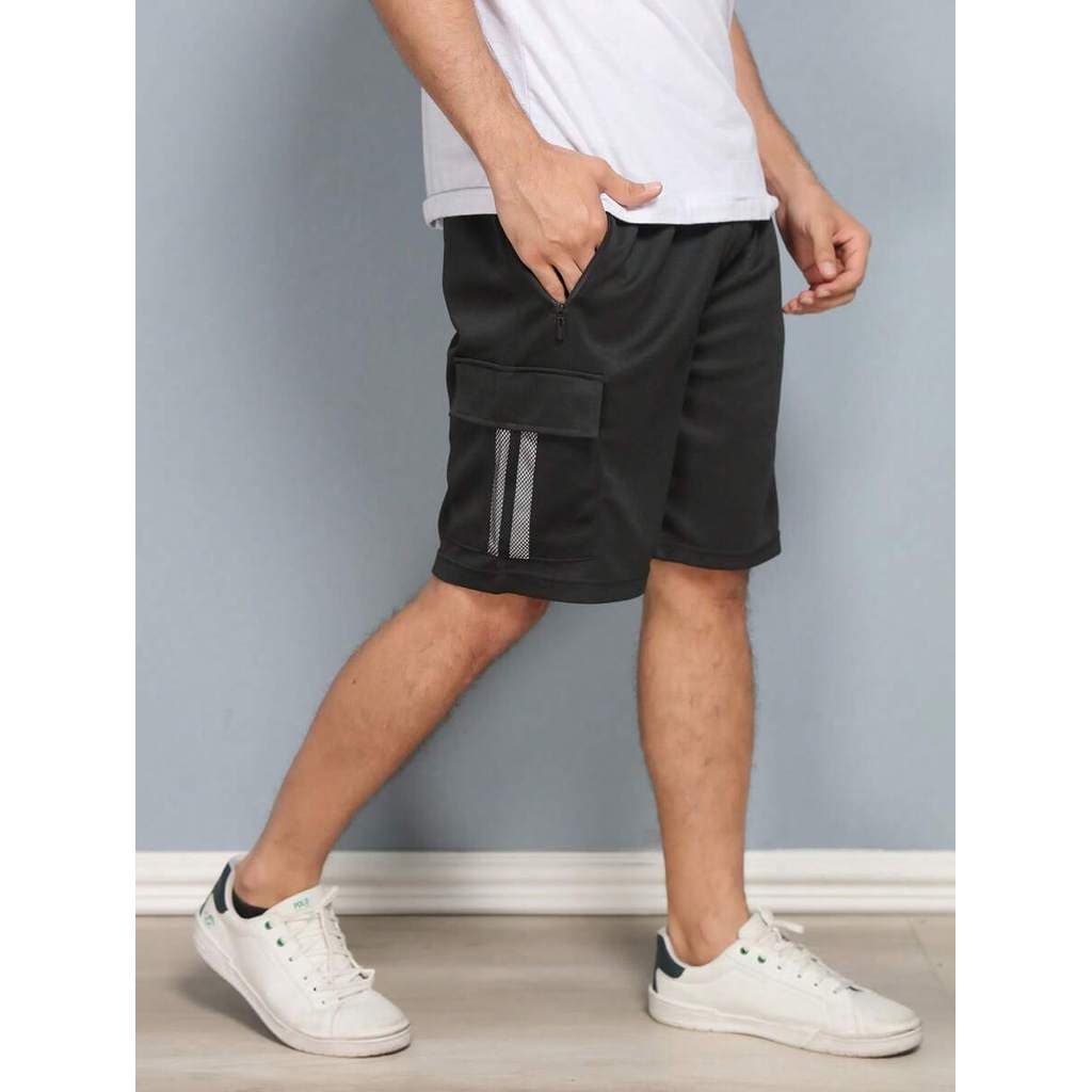 Bermuda esportiva masculina importada, bolso lateral, listrada, esportes, lazer, fitness, luxo