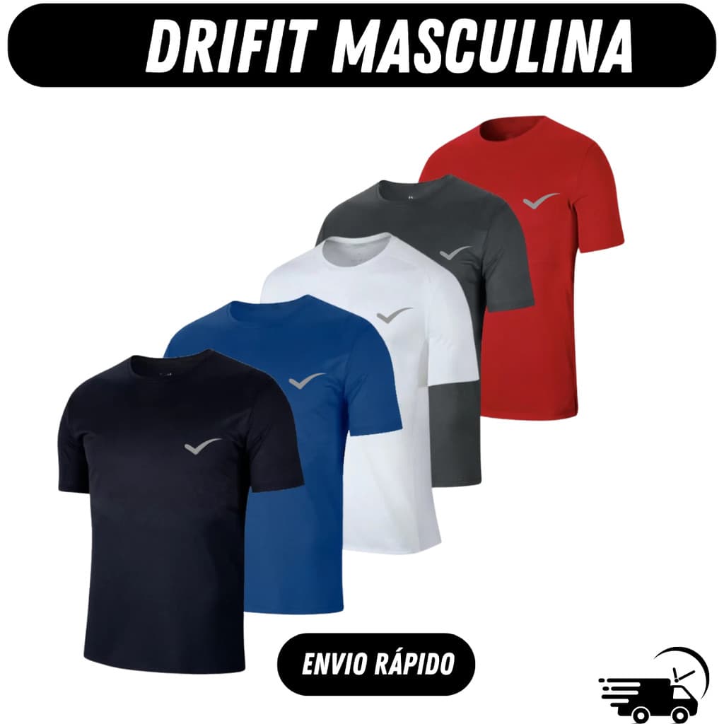 Camisa Masculina Dry Fit Treino Blusa Academia  Conforto Leve Respirável Uv Atividade Física