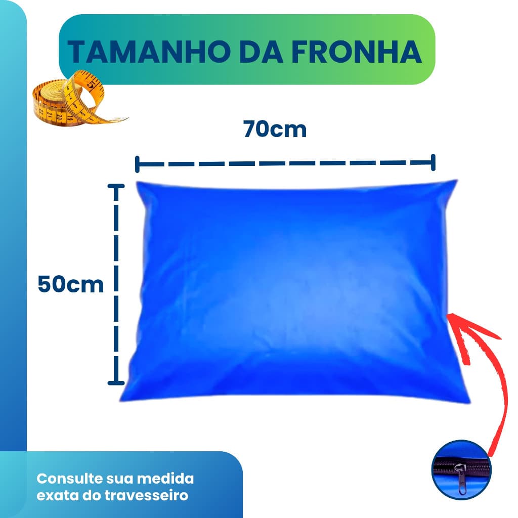 Fronhas Capas Protetoras de Travesseiro Impermeáveis 50x70cm com Zíper Reforçado