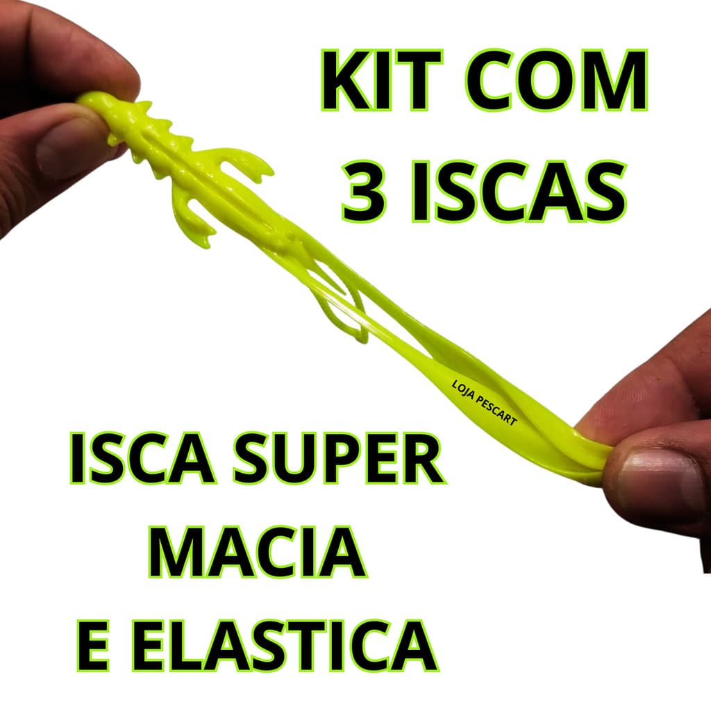 Isca Artificial  Criatura Lagostim Bug Para Traira C/3 Isca Artificial Silicone