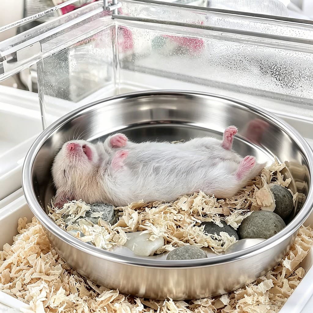 Almofada de gelo para Hamster pequeno, urso de seda dourado, ninho fresco especial, resfriamento de verão, resistente ao