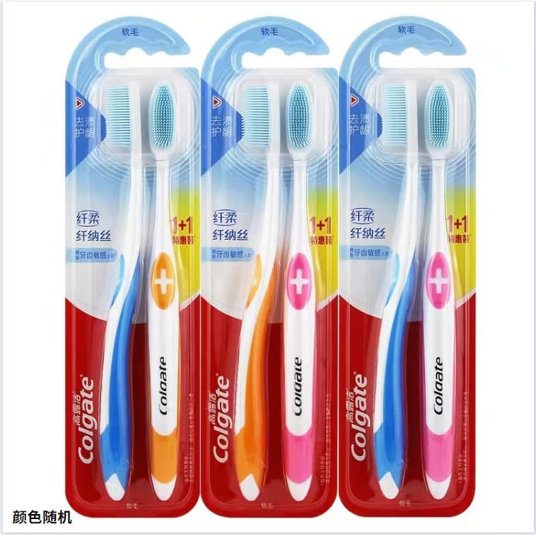 Escova ultramacia Escova nano macia Cerdas ponta fina Pacote duplo Colgate Delicado Macio Fino Dentes Nasais Sensível Na