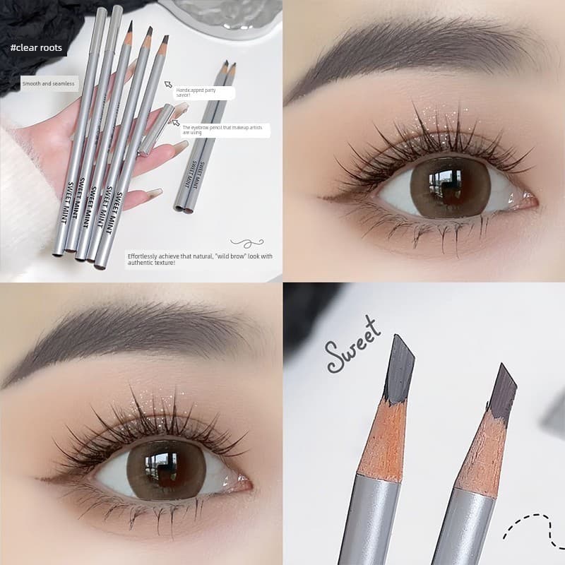 | 【henna para sobrancelha】 | ♥SWEET MINT Lápis de sobrancelha de núcleo duro tridimensional selvagem sobrancelha nevoeir