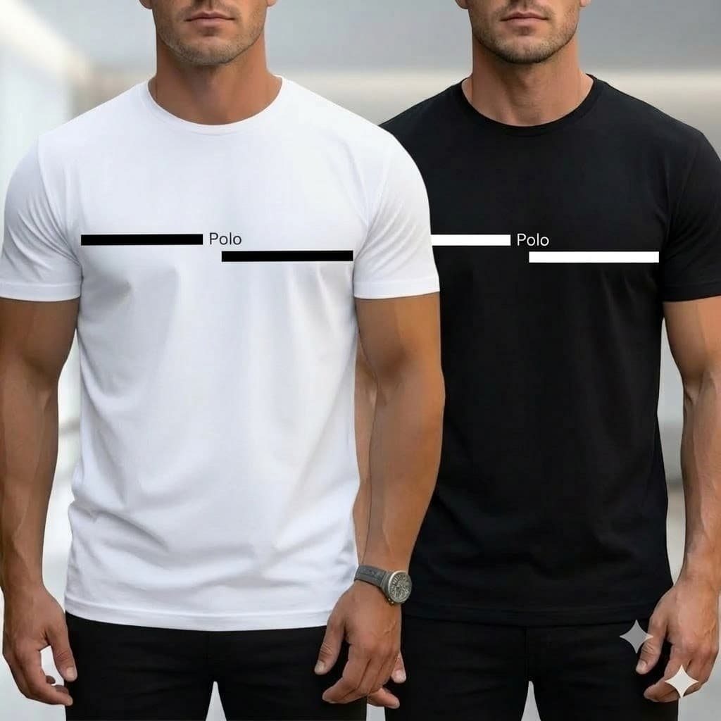 Kit 2 Camisetas Polo Masculina Lançamento Camisa 100% Algodão Moda